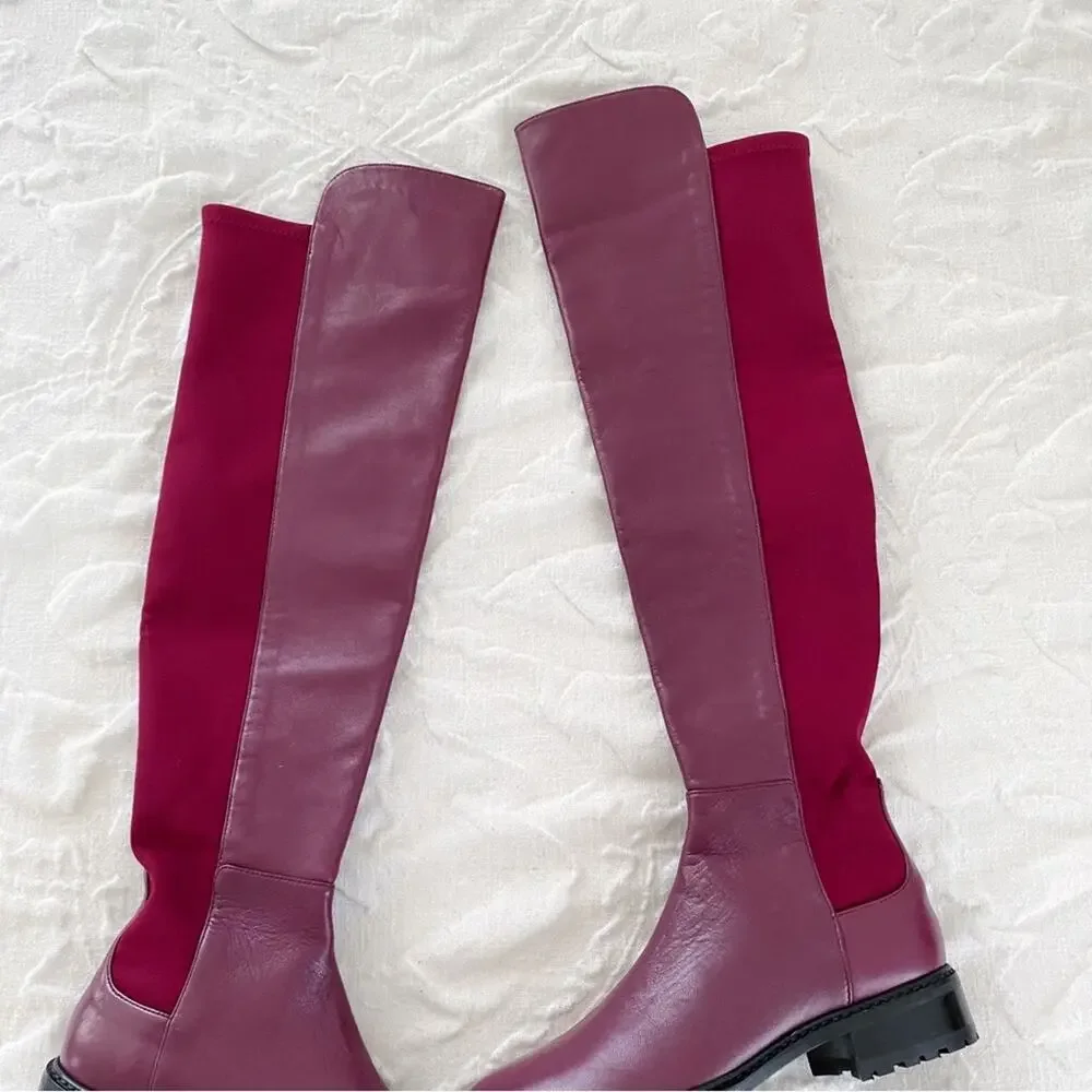 Stuart Weitzman City Leather Boots Size 5 New